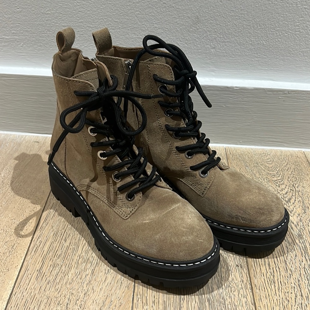Marc Fisher tan suede boots